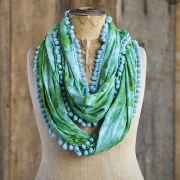 NATURAL LIFE Accessories - Natural Life Tie Dyed Scarf with Tassels NWT!